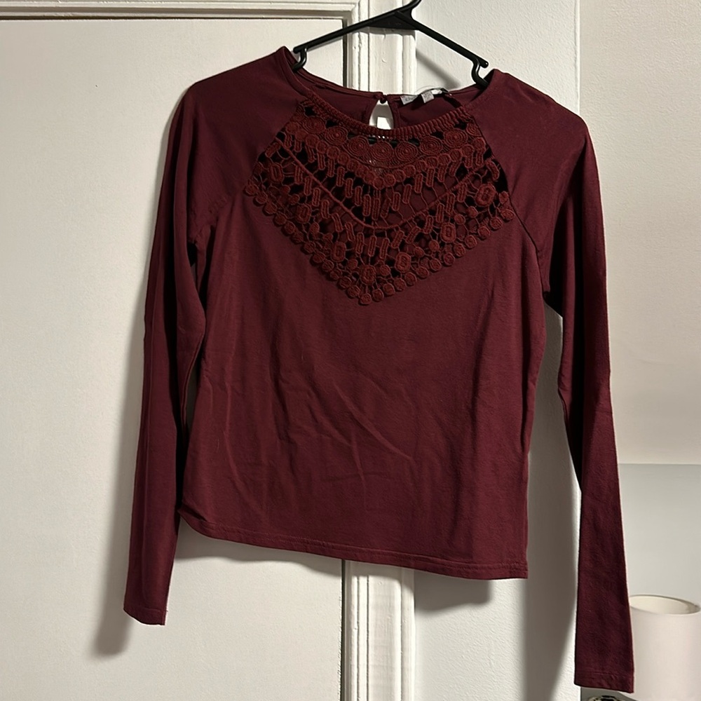 Maroon Crop Top